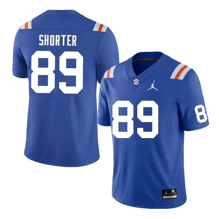 NCAA Florida Gators Justin Shorter Men's #89 Nike Blue Throwback Stitched Authentic College Football Jersey LIQ1364KC